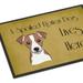 Caroline's Treasures 24 in x 36 in Jack Russell Terrier Spoiled Dog Lives Here Door Mat Indoor/Outdoor