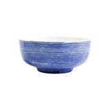 Viva by Vietri Santorini Stripe Medium Footed Serving Bowl - Blue