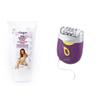 Emjoi Emjoi Set: 2in1 e60 Precision Hair Removal Epilator with Sensitive Attachment and After Epilation Cream (5oz) - Purple