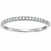 Vir Jewels 1/10 Cttw Mircopave Petite Round Diamond Wedding Band For Women In 10K White Gold Prong Set - White - 8