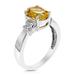 Vir Jewels 1.60 Cttw Citrine Ring .925 Sterling Silver With Rhodium Plating Oval Shape - width 9 mm - Grey - 9