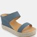 Journee Collection Women's Tru Comfort Foam Alissa Slide - Blue - 7