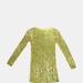 Naeem Khan Naeem Khan Women's Black Long Sleeve Nylon Sequined Dress - Yellow - M