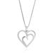 Vir Jewels 1/20 Cttw Diamond Pendant Necklace For Women, Lab Grown Diamond Heart Pendant Necklace In .925 Sterling Silver With Chain, Size 3/4 Inch - Grey