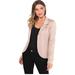 Krisp Basics Womens/Ladies Tailored One Button Blazer - Stone - Grey - 16