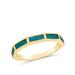 Sterling Forever Sterling Silver Malachite Baguette Eternity Band Ring - Gold - 8