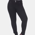 White Mark Plus Size Super Stretch Denim - Black - 22