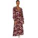 Principles Womens/Ladies Petite Floral V Neck Midi Dress - Red - 8