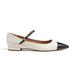 L.K. Bennett Monty Flats - Cream Black - White