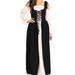Anna-Kaci Women's Renaissance Overdress Medieval Irish Off Shoulder Dress - Black - L