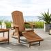 Inspired Home Rider Adirondack Chair With Retractable Footrest - Orange
