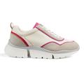 L.K. Bennett Step Flats Trainer - White Pink Orange - Brown