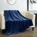 Chic Home Design Keaton Throw Blanket Cozy Super Soft Ultra Plush Micro Mink Fleece Decorative Design - Blue