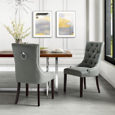 Inspired Home Dining Chair, Leather PU - Grey