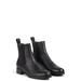 L.K. Bennett Ezra Black Smooth Calf Leather Ankle Boot - Black