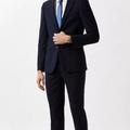 Burton Mens Essential Single-Breasted Tailored Suit Jacket - Navy - Blue - 38R