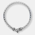 Albert M. Bracelet with Box Chain and Texture Closure - Silver Plated - Grey - 8