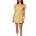 Free People Cheyenne Denim Mini Dress - Yellow