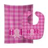 Caroline's Treasures Breast Cancer Awareness Ribbon Hope Baby Bib & Burp Cloth