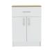 FM Furniture Oxford Pantry Cabinet, One Drawer, One Double Door Cabinet With Two Shelves - White