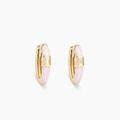 Yasmine New York Enamel Diamond Huggie Earrings - Gold