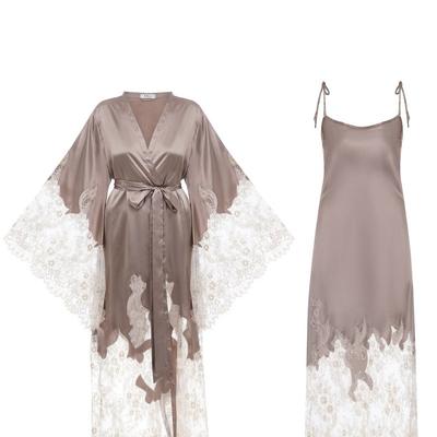 KÃ‚femme Marrakesh Robe And Nightgown Set - Bro...