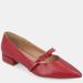 Journee Collection Women's Cait Wide Width Flats - Red - 9.5