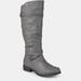 Journee Collection Journee Collection Women's Wide Calf Harley Boot - Grey - 8.5