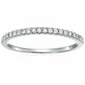 Vir Jewels 1/6 Cttw Micro Pave Diamond Wedding Band For Women In 10 K White Gold Prong Set - White - 10