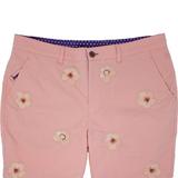 Lords of Harlech Edward Peach Flower Embroidery Shorts - Pink - 36