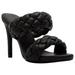 SOBEYO Women's Platform High Heel Sandals Strappy Double Bands - Black - 9