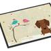 Caroline's Treasures 24 in x 36 in Christmas Presents between Friends Dachshund - Red Door Mat Indoor/Outdoor