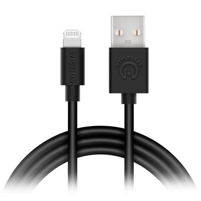 Hypergear USB To Lightning Rounded Cable 4ft - Black