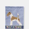 Caroline's Treasures 28 x 40 in. Polyester Wire Fox Terrier Welcome Flag Canvas House Size 2-Sided Heavyweight