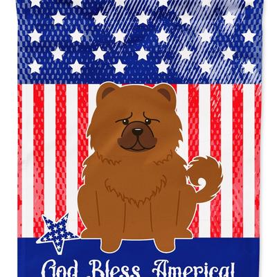 Caroline's Treasures Patriotic USA Chow Chow Red Garden Flag 2-Sided 2-Ply