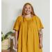 Mata Traders Alexis Plus Size Mini Dress - Yellow - 1X