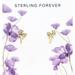 Sterling Forever Sterling Silver Birth Flower Studs - Gold - FEBRUARY / VIOLET