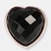 Bronzallure Carisma Natural Stone Heart Ring - Black Onyx - Pink - 8.5