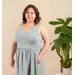 Mata Traders Asheville Plus Size Dress - Badminton Slate - Blue - 2X