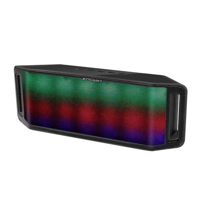 Fresh Fab Finds LED Wireless Speaker - Multicolor, Hands-free, FM Radio, USB, MMC, Aux In - for Party, Camping, Travel - Black