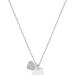 Sterling Forever Sterling Silver Tag & CZ Heart Pendant Necklace - Grey