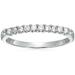 Vir Jewels 1/4 Cttw Round Diamond Wedding Band For Women in 14K White Gold, 10 Stones Prong Set - White - 8