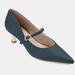 Journee Collection Women's Manza Wide Width Pump - Blue - 7