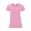 Fruit of the Loom Womens/Ladies Iconic T-Shirt - Powder Rose - Pink - L