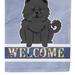 Caroline's Treasures 11 x 15 1/2 in. Polyester Chow Chow Black Welcome Garden Flag 2-Sided 2-Ply