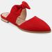 Journee Collection Women's Telulah Narrow Width Mules - Red - 6.5