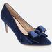 Journee Collection Women's Crystol Wide Width Pump - Blue - 8.5