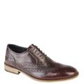 Roamers Mens Leather Brogue Oxford Shoes - Oxblood - Red - UK 8 / US 9