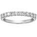 Vir Jewels 3/4 Cttw Round Diamond Wedding Band For Women In 14K White Gold, 10 Stones Prong Set - White - 8