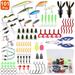 Fresh Fab Finds 101Pcs Fishing Lures Kit Soft Plastic Fishing Baits Set Spoon Fishing Gear Tackle - Multi